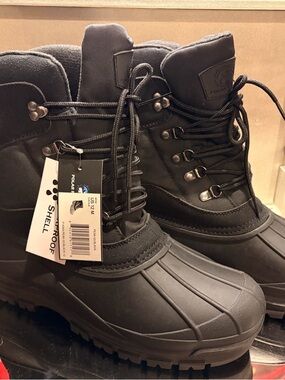 Polar Range Black Waterproof Winter Boots 12M